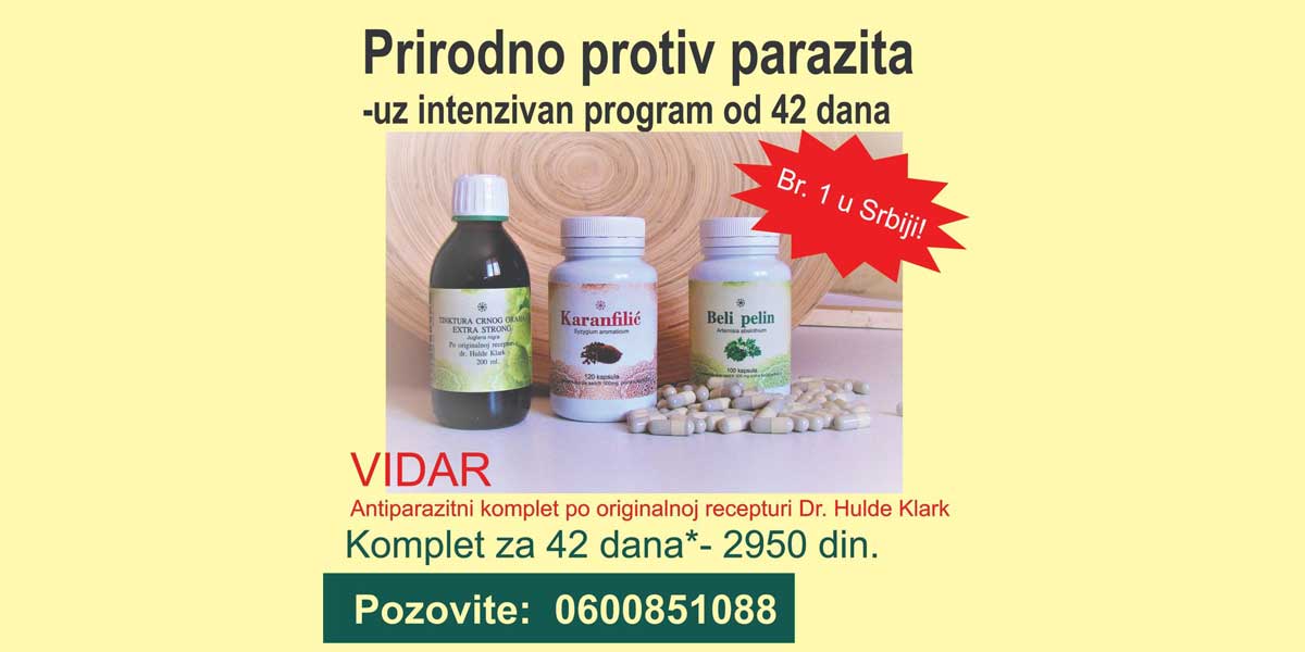 Efikasnost antiparazitnog kompleta – Vidar za čišćenje organizma